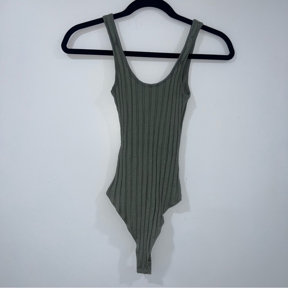 Jonathan Simkhai Sage Ribbed Bodysuit - Picture 1 of 5